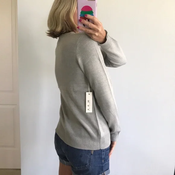 Grey Pixel Dog Sweater - Picture 6 of 8